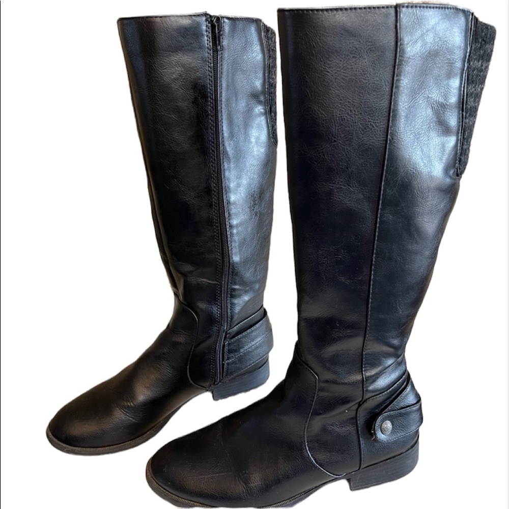 Life Stride Black Boots 8M X-Amy